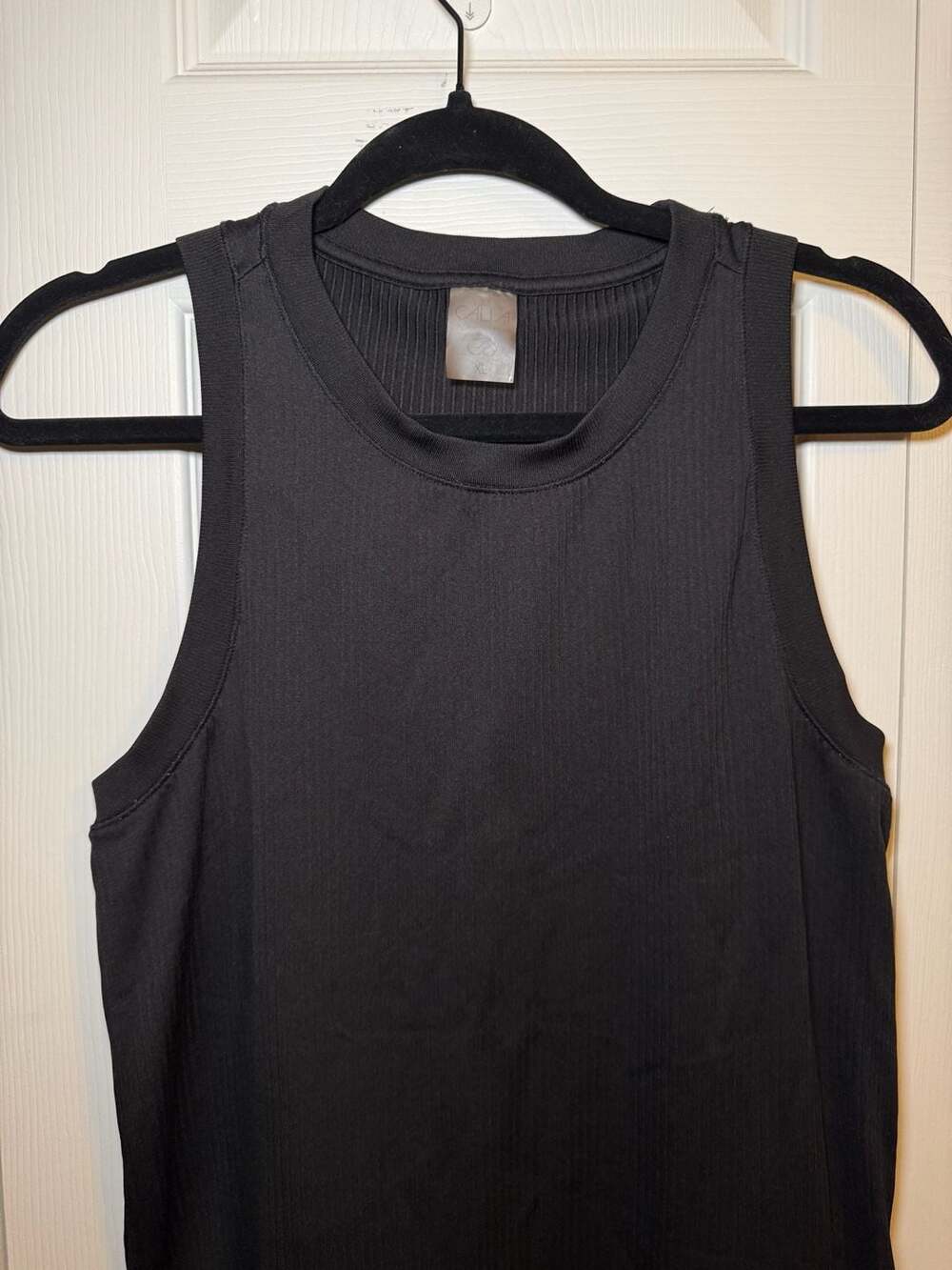CALIA by Carrie Underwood Black Ribbed Athletic Tank Top XL